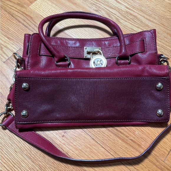 Michael Kors Deep Burgundy Satchel with Gold Accents - Picture 6 of 6